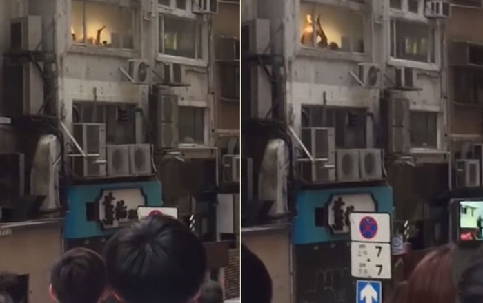 คู่รักเล่นเซ็กส์ท่ายากเร้าใจบนอพาร์ตเมนต์