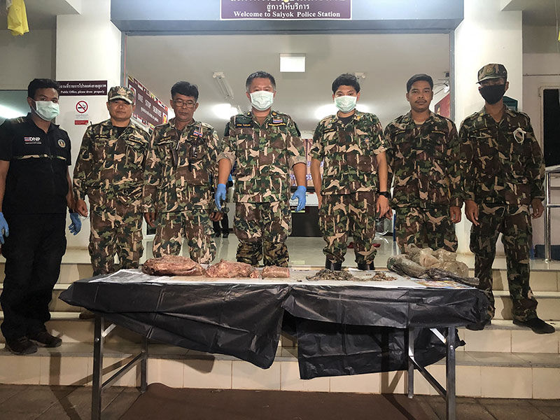 ทีมพญาเสือ เจอซากหมีขอแล้ว พบถูกหั่นซุกถุงปุ๋ย ซ้ำมีซากกบทูดอีก 4 ตัว