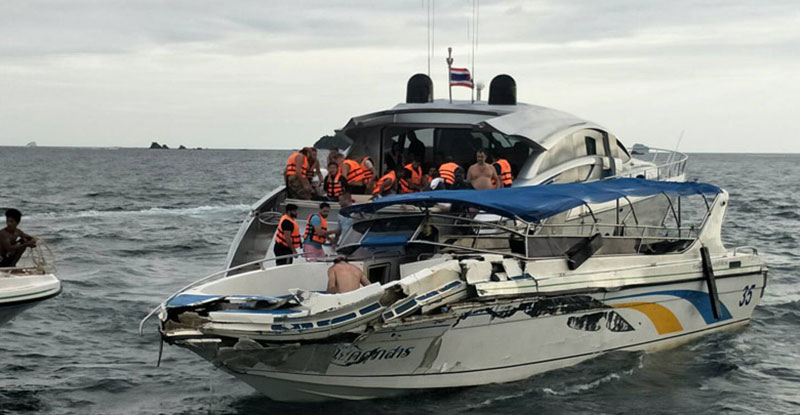 เรือสปีดโบ๊ทชนเรือยอชต์