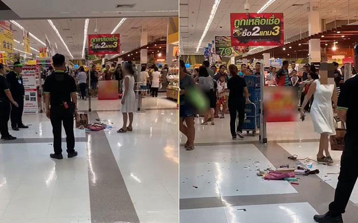 สาวฉุนถูกขอค้นตัว หลังสัญญาณกันขโมยดัง