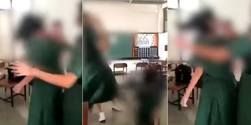 นักเรียนหญิงรุมตบ 9 ต่อ 1 