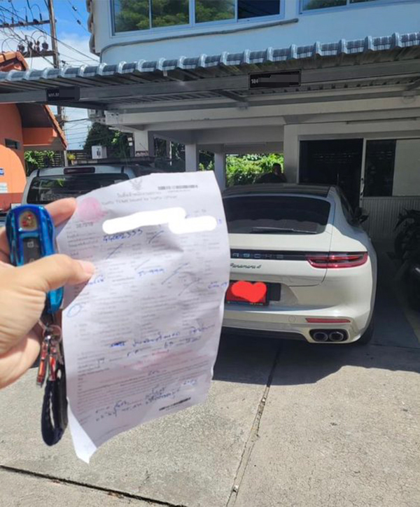 แฉเจ้าของชานมขับรถย้อนศร