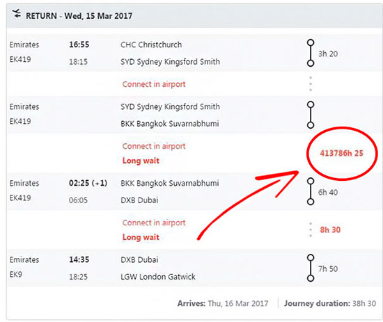 เมื่อ Skyscanner พลาด ระบุต่อเครื่องที่ไทย 47 ปี