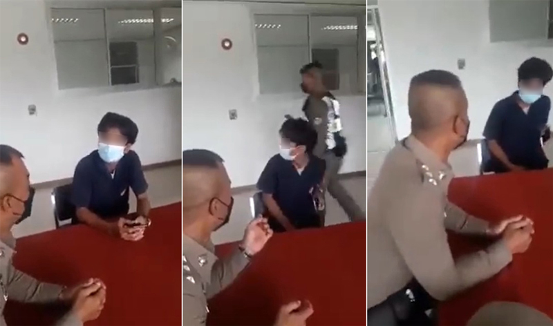 วัยรุ่นท้าต่อยตำรวจ