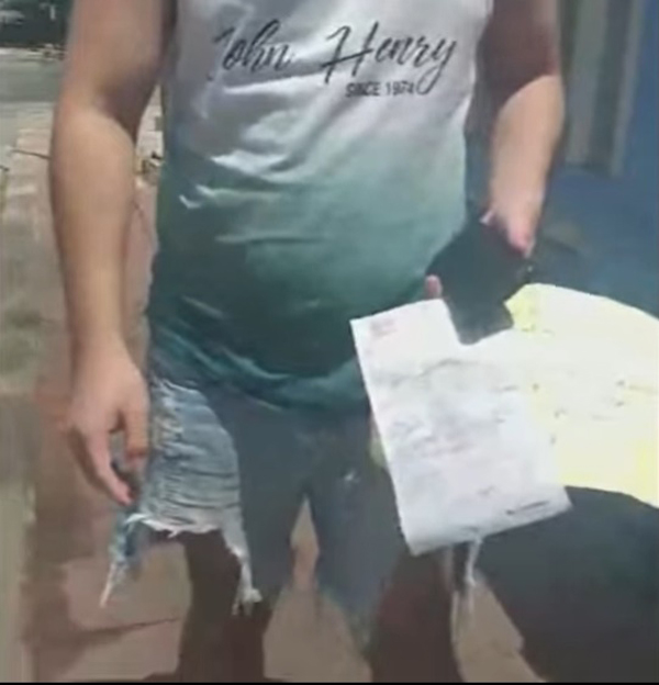 หนุ่มโดนล็อกล้อ