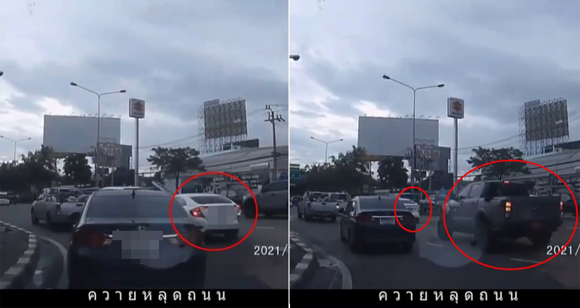 นาทีกระบะป้ายแดงขยี้เก๋ง