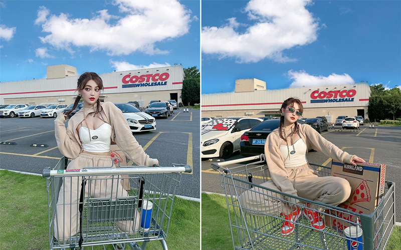 อินฟลูเอนเซอร์จีนแห่ถ่ายรูปหน้าห้างให้ดูเหมือนอยู่อเมริกา