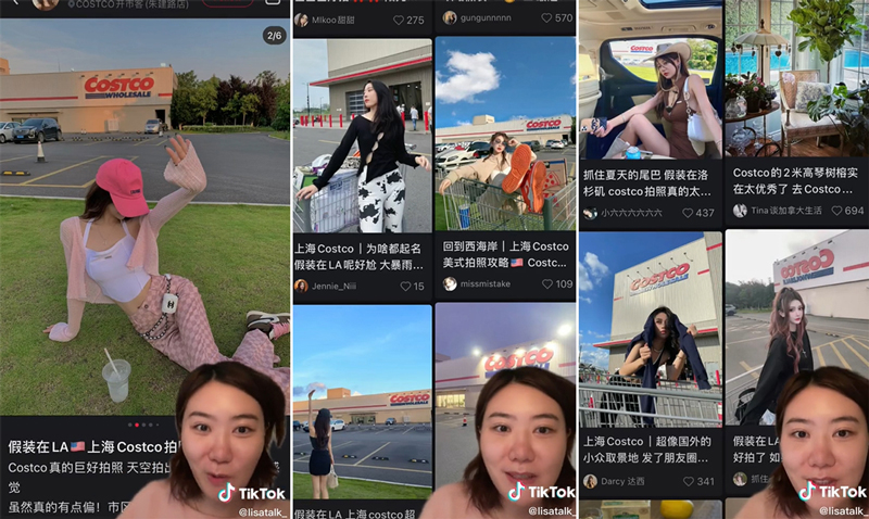 อินฟลูเอนเซอร์จีนแห่ถ่ายรูปหน้าห้างให้ดูเหมือนอยู่อเมริกา