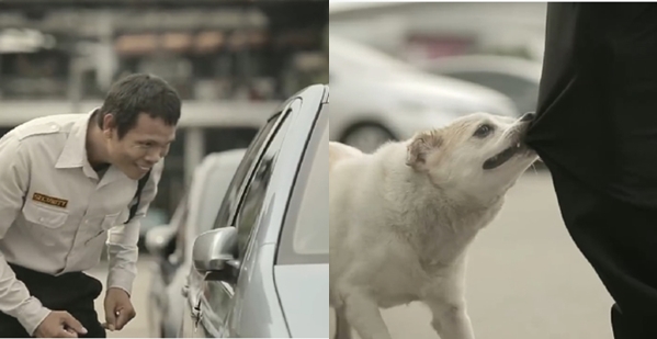 เมื่อชายคนหนึ่งให้ลูกชิ้นกับน้องหมา ผลตอบแทนมันช่างแสนน่ารัก