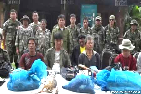 จับตำรวจยศใหญ่ นำทีมล่าสัตว์ป่าแก่งกระจาน ของกลางเพียบ!