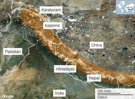  ธารน้ำแข็งในเอเชียใหญ่ขึ้น