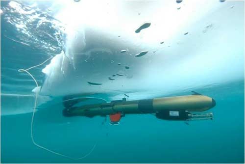 แผนที่ 3D แผ่นน้ำแข็งขั้วโลกใต้