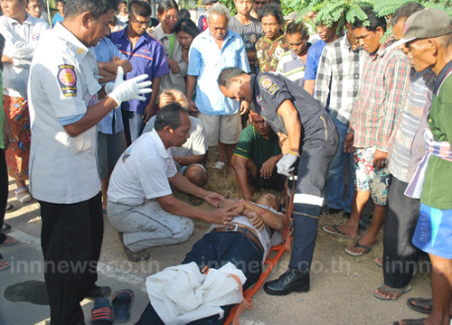 คนร้ายประกบยิงผู้ใหญ่บ้านหารเทา จ.พัทลุง ดับ