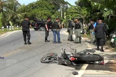 จยย. บอมบ์ ยะรัง-ปัตตานี ตชด. บาดเจ็บ 2 นาย