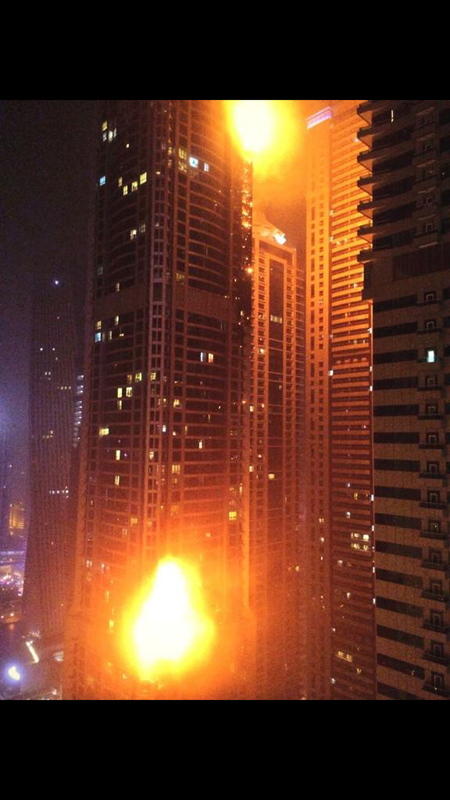 ไฟไหม้อพาร์ทเม้นท์สูงที่สุดในโลกที่ดูไบ