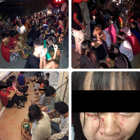 รวบวัยรุ่นพัทยากว่า 40 คน ยกพวกนัดตบแย่งผู้ชาย