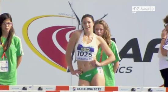  มิเชลเล่ เจนเนเก้ เต้นวอร์มอัพ ก่อนแข่งวิ่ง  