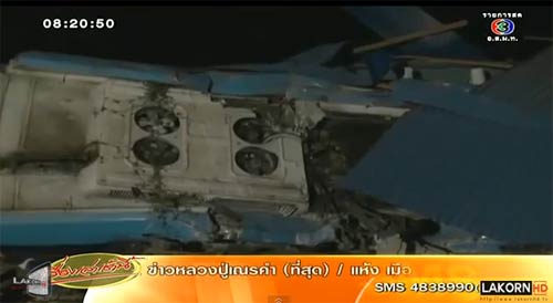 อุบัติเหตุรถทัวร์ เชียงใหม่ พิษณุโลก เสียหลักข้ามเกาะพุ่งชนบ้าน เจ็บ 6