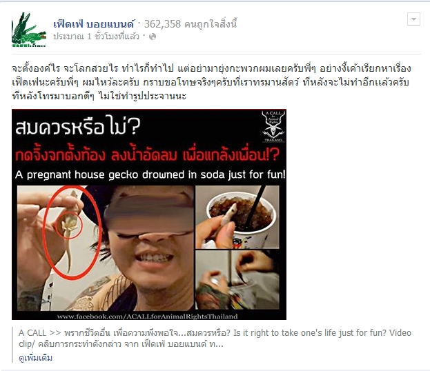 คลิป เฟ็ดเฟ่ เอาจิ้งจกใส่แก้วน้ำเพื่อน ชาวเน็ตสับเละ พรากชีวิตเพื่อความสะใจ