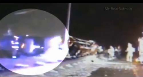 เผยคลิป จนท. มะกันถูกรถชนปลิว ขณะช่วยเหลือผู้ประสบอุบัติเหตุ