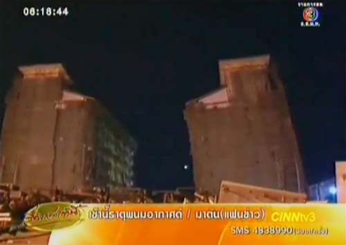 ตึกก่อสร้าง 8 ชั้น หลังห้างเซียร์ เอียงตัว หวั่นถล่ม