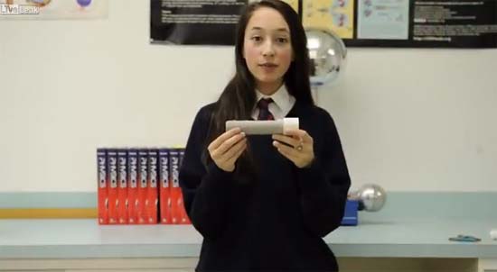 สาวน้อยวัย 15 ประดิษฐ์ไฟฉายสุดล้ำ ใช้พลังงานจากร่างกายมนุษย์