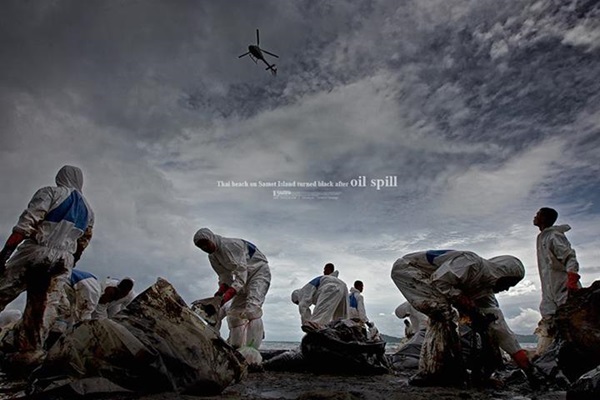 น้ำมันรั่ว เกาะเสม็ด