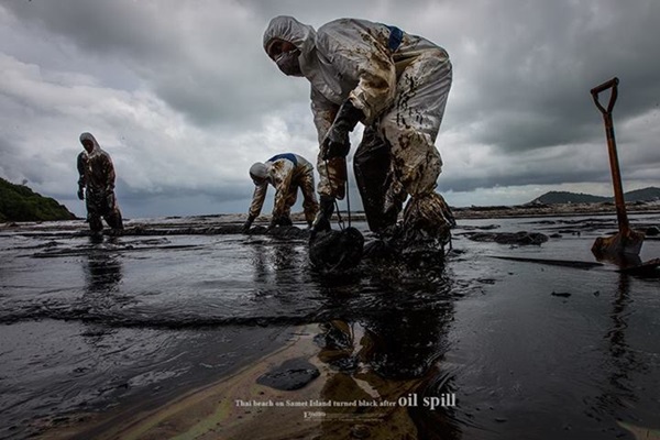 น้ำมันรั่ว เกาะเสม็ด