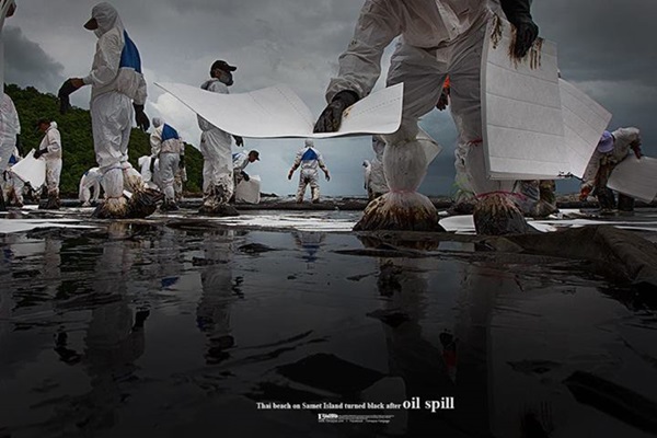 น้ำมันรั่ว เกาะเสม็ด