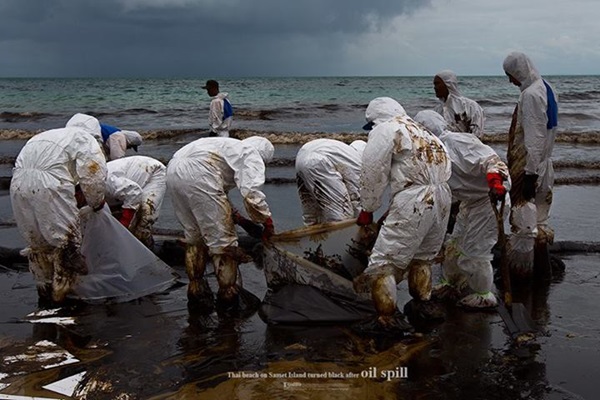 น้ำมันรั่ว เกาะเสม็ด