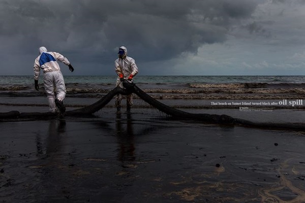 น้ำมันรั่ว เกาะเสม็ด