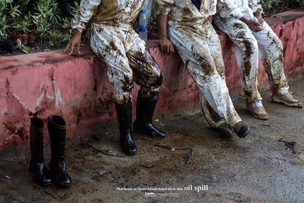 น้ำมันรั่ว เกาะเสม็ด