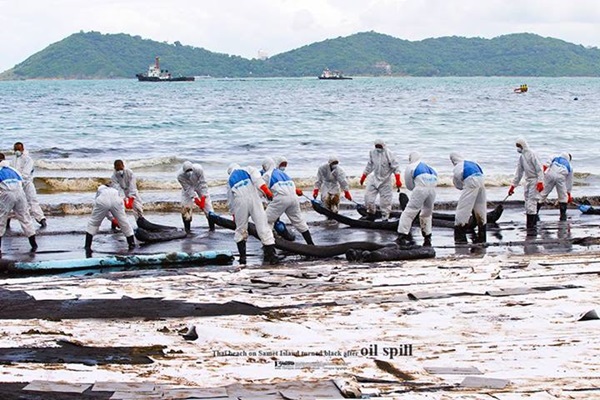 น้ำมันรั่ว เกาะเสม็ด