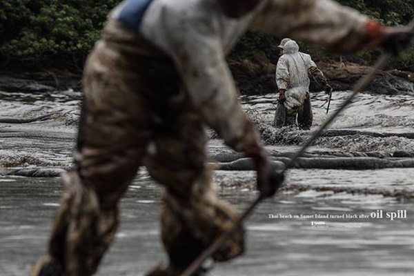 น้ำมันรั่ว เกาะเสม็ด