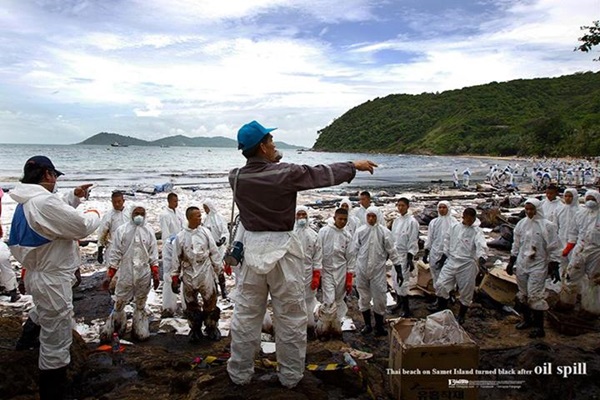 น้ำมันรั่ว เกาะเสม็ด