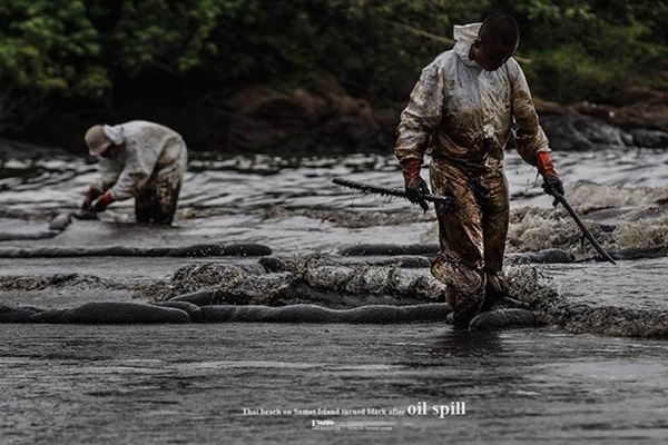 น้ำมันรั่ว เกาะเสม็ด