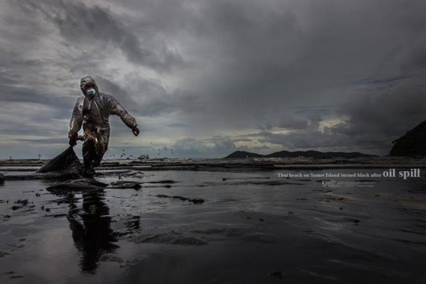 น้ำมันรั่ว เกาะเสม็ด