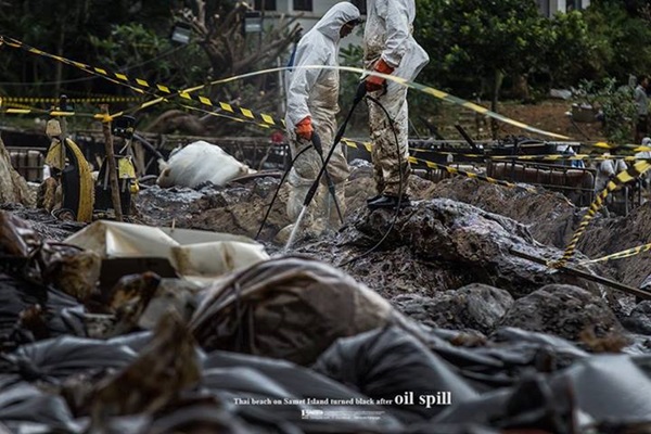 น้ำมันรั่ว เกาะเสม็ด