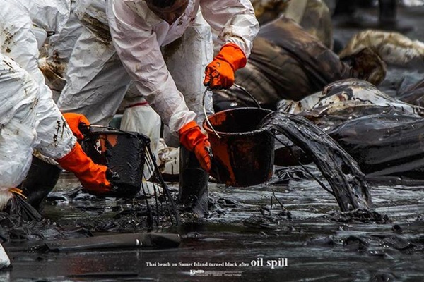 น้ำมันรั่ว เกาะเสม็ด