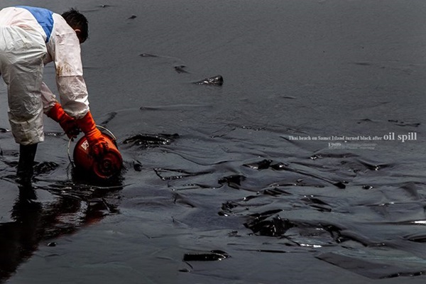 น้ำมันรั่ว เกาะเสม็ด