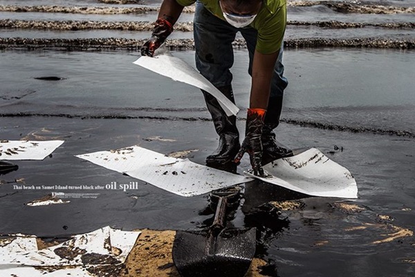 น้ำมันรั่ว เกาะเสม็ด