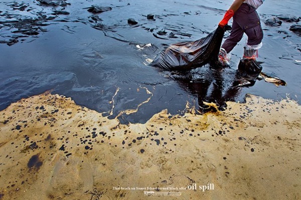 น้ำมันรั่ว เกาะเสม็ด