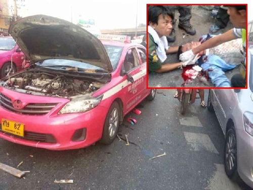 แท็กซี่โดนซ้อมปางตาย หลังลงไปด่าม็อบปิดถนนวิภาวดีทำรถติด