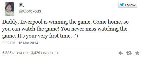 ลิเวอร์พูล ทวีตให้กำลังใจ ลูกสาวสจ๊วต MH370 You'll Never Walk Alone