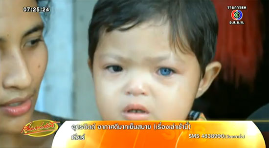 พบ 2 พี่น้องตาเพชร สีฟ้าประกายแวววาว มองเห็นชัดในที่มืด