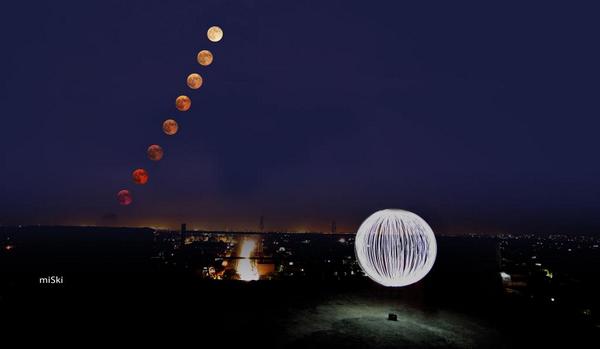 พระจันทร์สีเลือด จันทรุปราคา 2557