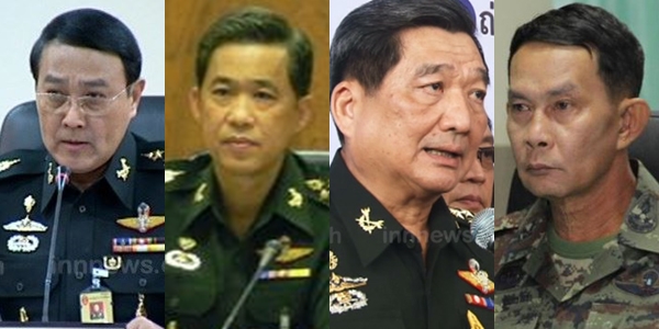 พล.อ. อุดมเดช สีตบุตร - พล.อ. วรพงษ์ สง่าเนตร - พล.อ. ศิริชัย ดิษฐกุล - พล.ท. ปรีชา จันทร์โอชา 