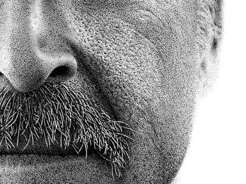 น่าทึ่ง! ภาพเหมือนจริง วาดด้วยการจุด 2.1 ล้านครั้ง