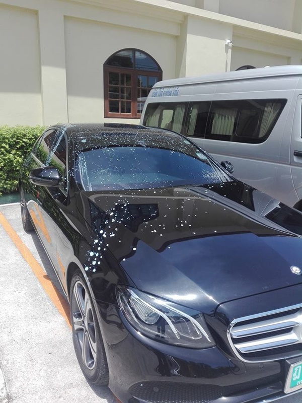 รถหรูสภาพเละหลังสงกรานต์