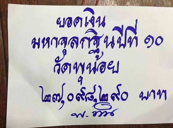 งานจุลกฐินสามัคคี วัดพุน้อยชัยมงคล